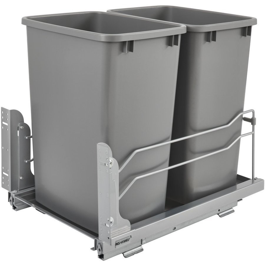 RevAShelf 35 Quart Undermount Double Trash PullOut Waste Container
