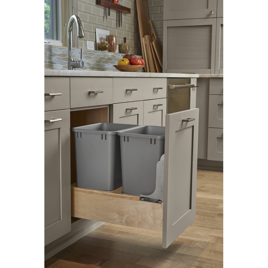 Double Trash Pullout 35 QuartWood 4WCBM18DM2