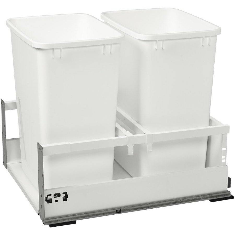 Rev-A-Shelf 35 Quart Undermount Double Trash Pull-Out Waste Container