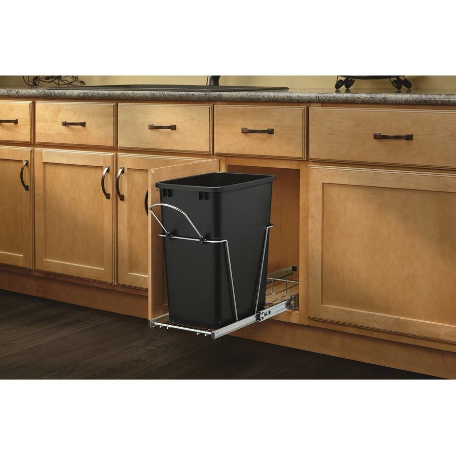 RevAShelf 35 Quart Bottom Mount Single Trash PullOut Waste Container