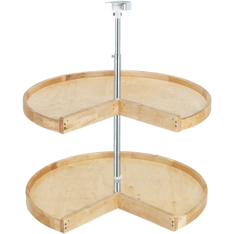 RevAShelf 28 Inch Diameter Pie Cut Wood Classic Door Mount 2 Shelf