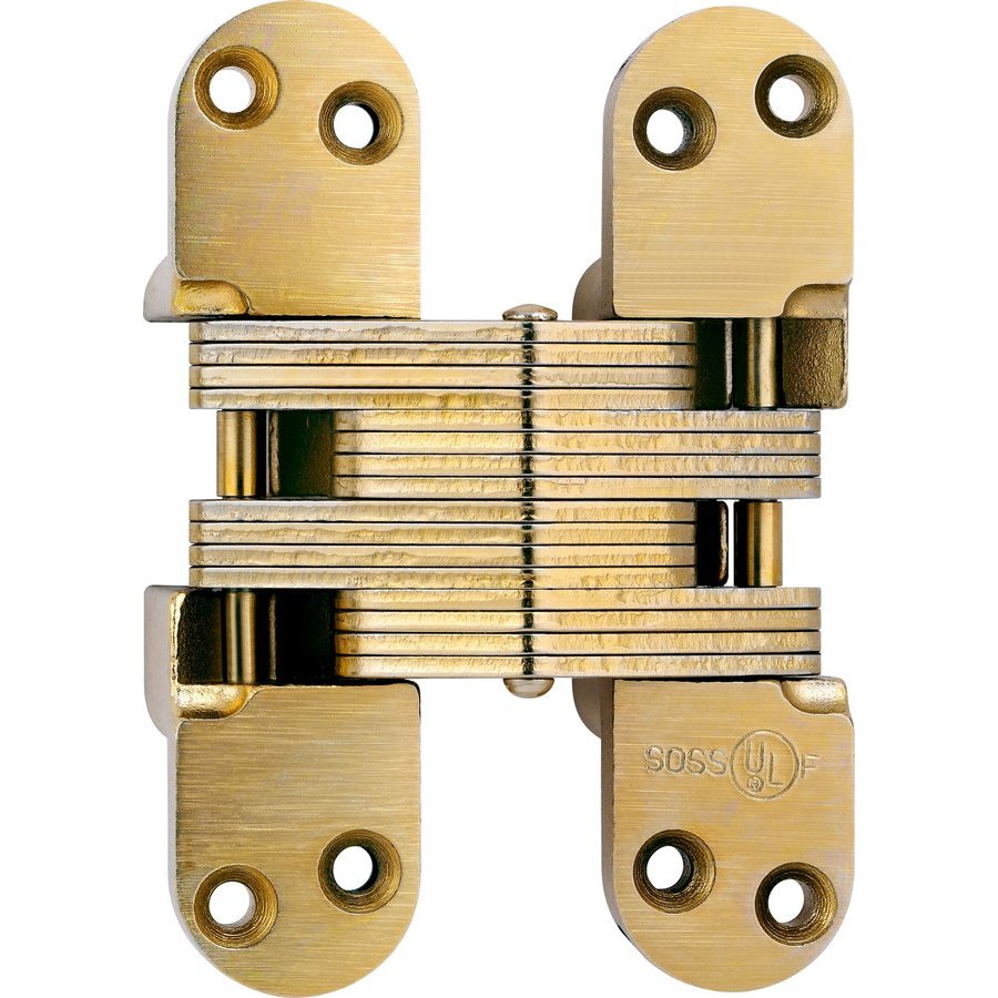 SOSS 220 Invisible Hinge Alloy Steel Satin Brass