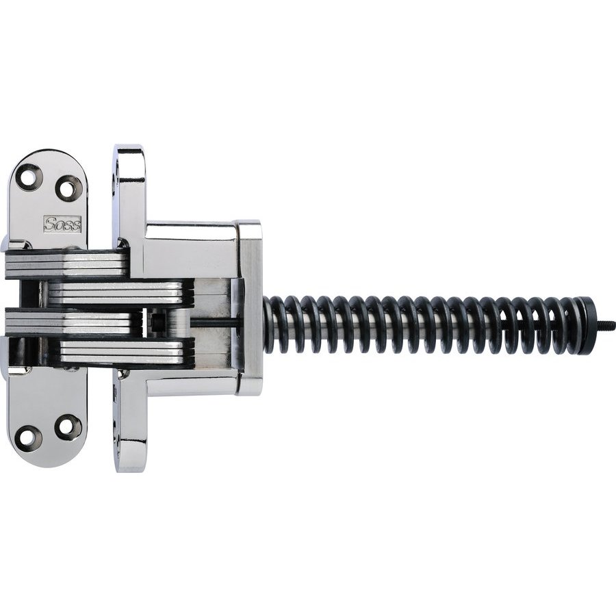 Soss 220ICUS14, 220 Invisible Spring Closer Hinge Bright Nickel