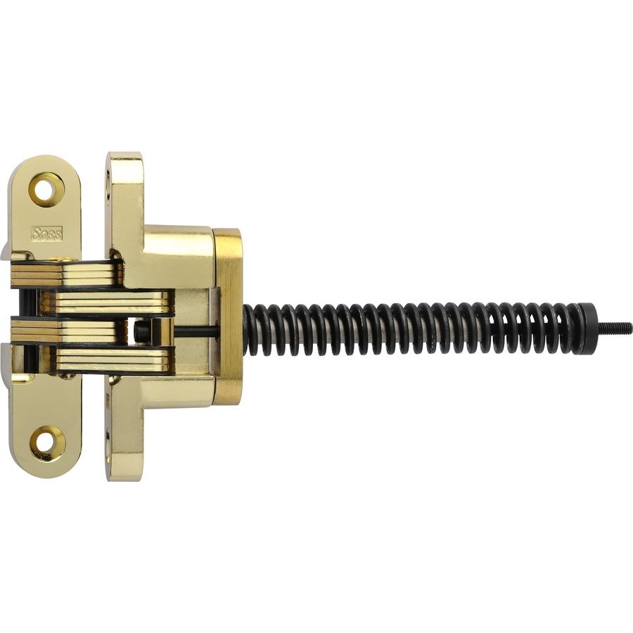 Soss 216ICUS3, 216 Invisible Spring Closer Hinge Polished Brass