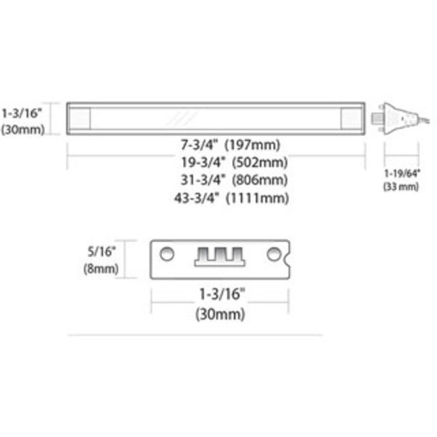 Tresco By Rev A Shelf L Eul W Wal Inch Length Eurolinx Led Stick Light V W