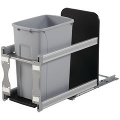 Knape and Vogt 50 Quart Bottom Mount Single Waste Bin Pullout with