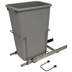 Knape and Vogt 50 Quart Bottom Mount Single Waste Bin Pullout with