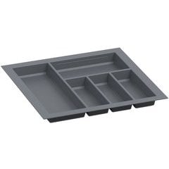 Hafele 45-1/4 in. W x 23-5/8 in. D Gray/Stainless Polystyrene