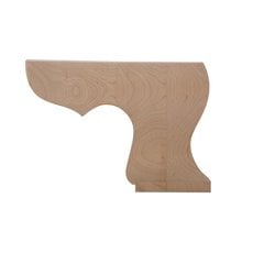 Pedestal Right Bun Foot 4-1/2 inch H-Maple