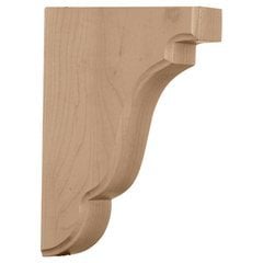 2 1/2-Inch W X 6 1/4-Inch D X 7 1/2-Inch H Traditional Shelf Bracket, Alder