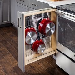 Hardware Resources Bakeware Organizer - Polished Chrome Wire Divider For Cabinets, 12" Tall - View #7