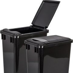 Lid for 35-Quart Plastic Waste Container, Black. 9-3/8 x 14-1/2 x 1-5/8