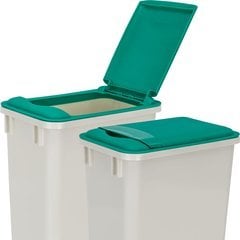 Hardware Resources 35 Quart Plastic Waste Container, White CAN-35W