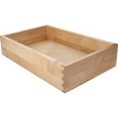 Solid Birch Wood Drawer Box, 16-15/16 in. Width, 3-1/2 in. Height, 18 in.  Depth