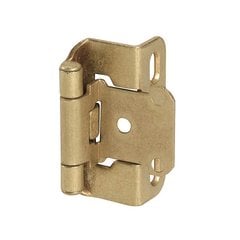15% OFF Partial Wrap 1/2 inch Overlay Hinge Burnished Brass -Per Pair