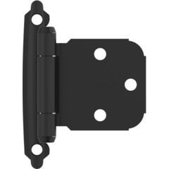 15% OFF Variable Overlay Self Closing Face Mount Hinge, Matte Black, Pair
