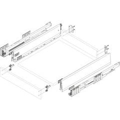 Blum ZI4.0MS1, MERIVOBOX M Height Interior Front Bracket, Indium