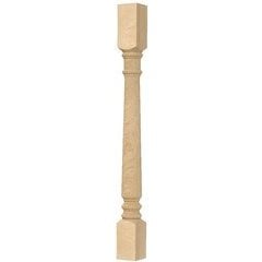 Brown Wood 01160310PT1, 3.5 Inch Square x 40.5 Inch Height Double ...