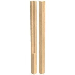 Brown Wood 01622010CH3, 2 Inch Square x 34.5 Inch Height Urban Notched ...