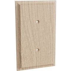 Brown Wood 01450002WK1, Single Outlet Wood Switch Plate, White Oak