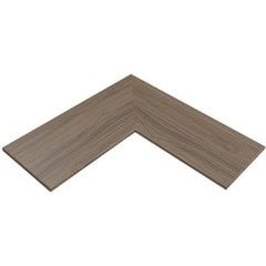 Brown Wood 01MSH123030WL1 30 inch x 30 inch x 12 inch Depth Flat Furniture Grade L Shape Corner Shelf Walnut