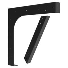 Federal Brace 32 x 11-1/2 x 29 inch 3 Tier Hanging Shelf System, Black FB-06660