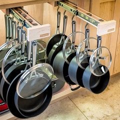Rok Glideware Wood Pull-Out Cabinet Organizer for Pots, Pans, and Much More ROKPOR1