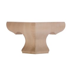 Pedestal Corner Bun Foot 4-1/2 inch H-Maple
