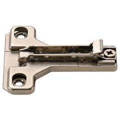 1/2 Inch Overlay Clip Face Frame Mounting Plate For Woodscrews 4mm Mod 6, Zinc