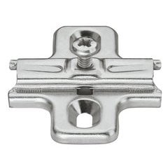 Cruciform Slide-On Frameless Mounting Plate For Woodscrews 0mm Mod 2, Nickel