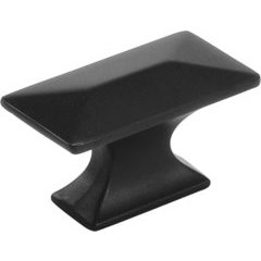 Matte Black Cabinet Pull Backplate - 6-5/16 Inch Center To Center, Zinc Construction, Easy Mounting (Single)