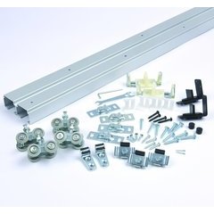 23% OFF 72 Inch Length SLAL-250-BP Series Bypass Sliding Door Track w/Hardware - Aluminum