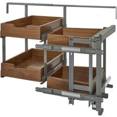 Rev-A-Shelf 18 in. 2-Tier Organizer for A Blind Right, Gray