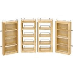 Hardware Resources 12 Inch Width Pantry Door Mount Cabinet Organizer, Wood,  Min. Cabinet Opening: 13 Inch Width x 48 Inch Height PDM45