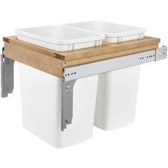 Rev-A-Shelf 4WCTM-21DM2-162, 35 Quart Wood Top Mount Double Trash