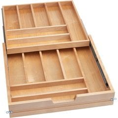 4WTCD-18HSC-KCUP-1 - Wood Two-Tiered K-Cup Drawer Organizer w/Blum  Undermount Soft-Close Slides for 18 Base Cabinet
