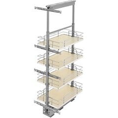 Hardware Resources CPSO1586SC Polished Chrome 15 x 86 Soft Close Swing Out  Kitchen Cabinet Pantry Organizer with Adjustable Height from 73-86 