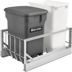 Rev-A-Shelf Double 27 Quart Pull-Out Waste Containers 5349-1527DM-2