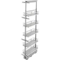 Rev-A-Shelf 8W x 43-1/4, 51-13/16 Inch Adjustable Height Tall Pantry  Cabinet Pull-Out Organizer with 4 Moveable Shelves, Natural, Min. Cabinet  Opening: 8-1/8W x 22-1/4D x 43-3/8H 448-TP43-8-1