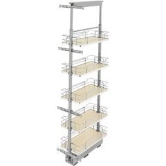 Rev-A-Shelf Clearance Sale, 30-3/4W x 49-1/4 to 52-1/4 Inch Adjustable  Height Chef's Roll-Out Pantry with (2) Door Storage, Chrome, Min. Cabinet  Opening: 34W x 20D x 49-1/4H 5722-36CR