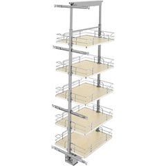 15 Chrome Wire Pantry Pullout with Swingout Feature Rotates Full 90 Degrees