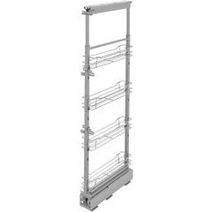 Rev-A-Shelf 13 in Chrome Solid Bottom Pantry Pullout Soft Close 5358-13-Maple