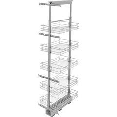 Rev-A-Shelf Clearance Sale, 30-3/4W x 49-1/4 to 52-1/4 Inch Adjustable  Height Chef's Roll-Out Pantry with (2) Door Storage, Chrome, Min. Cabinet  Opening: 34W x 20D x 49-1/4H 5722-36CR