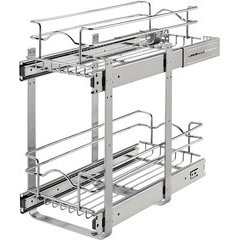 Rev-A-Shelf 5WB2-1222CR-1 12 in x 22 in Two-Tier Pull-Out Baskets - Chrome