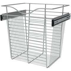 Rev-A-Shelf Chrome Metal Pullout Wire Clothes Hamper Basket with Liner and  Mounting Hardware HRV-1520 S CR - The Home Depot