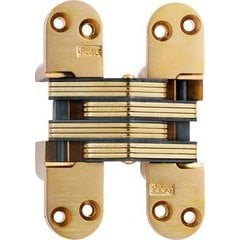 1-1/8 in. x 4-5/8 in. Satin Brass Invisible Hinge