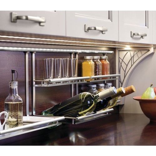 Kessebohmer Narrow Cabinet Pull-Out Metal Frame Spice Rack