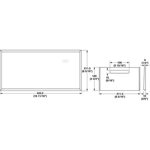 Hafele 556.88.731 - Fineline Kitchen Storage Box 2 – Walnut – 8-5