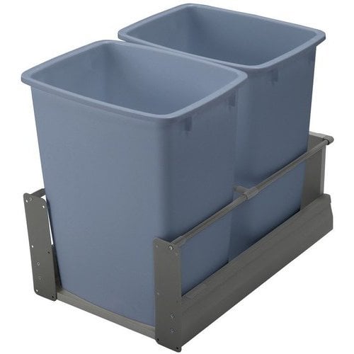 Hafele 503.15.224, 2 x 52 Quart MX Double Waste Bin PullOut, Frame