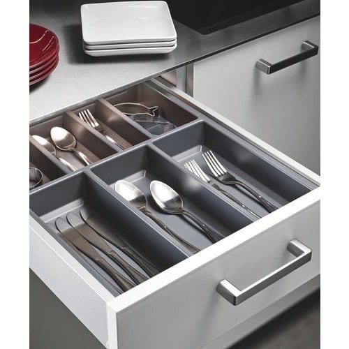 Juypal Premium Drawer Cutlery Holder One Size Silver 